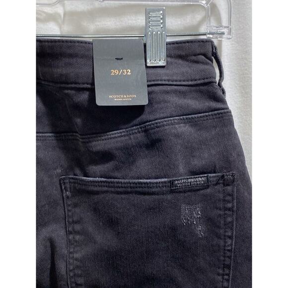 Scotch and Soda Maison Scotch The Skim Super Slim Size 29/32 Black Jeans New - Picture 16 of 16